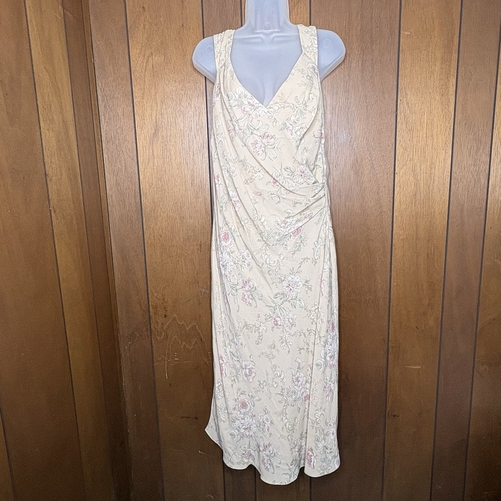 Vintage Y2K The Limited Dress Women's 14 Silk Floral Maxi Cottagecore Romantic